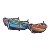 Peinture à l'huile sur bois marine