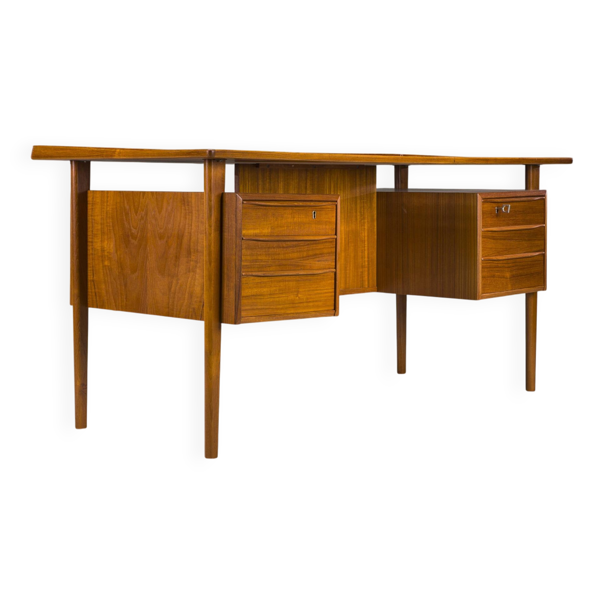 Danish Teak Desk by Peter Lovig Nielsen for Hedensted Mobelfabrik, 1972