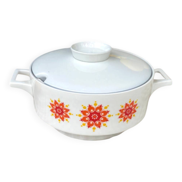 Soupière couverte Winterling, décor pop années 70