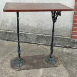 Old bistro table/foot cast iron floral decoration