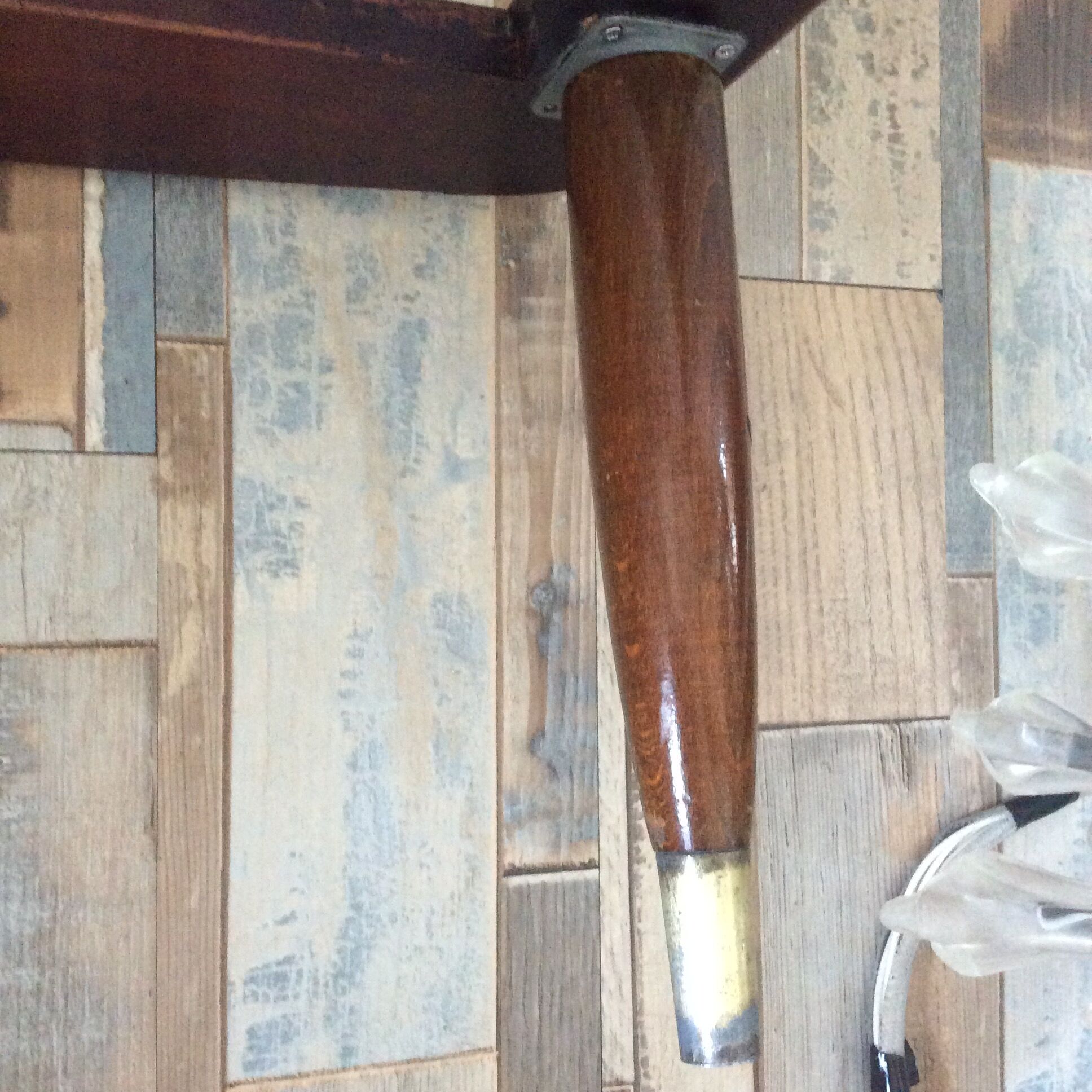 Scandinavian coffee table in teak and white marble