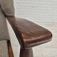 1960s, Scandinavian design, reupholstered high-back armchair, furniture wool, oak wood.
