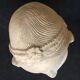 Bronze-middle-aged woman's head in plaster