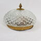 Gilded frame and glass globe ceiling lamp