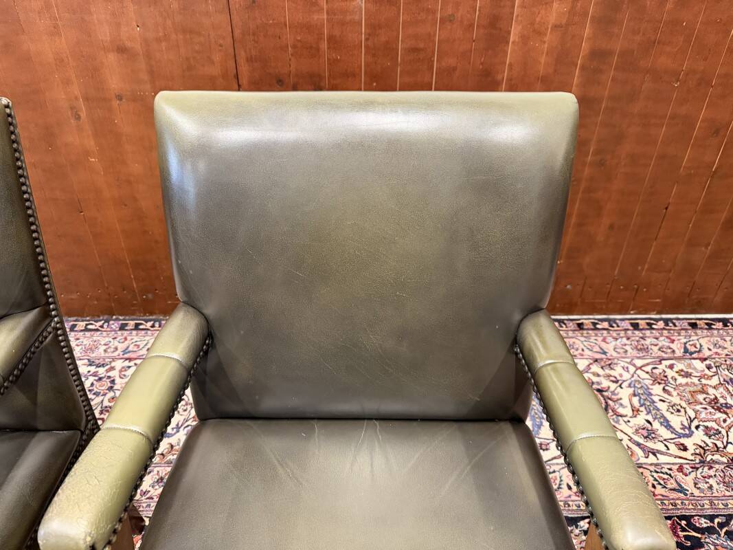 Set of Classic English Chesterfield Desk Chairs