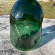 Large blown glass bottle - Vintage 70s - Empoli glassware - Italy