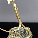 Important Bronze and Marble Table Lamp, Art Nouveau, France, 1890