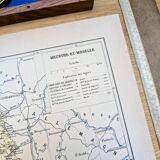 Printed in 1889, Meurthe-et-Moselle, old map.