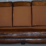 Restored vintage leather sofa from a gentleman's Victorian club.