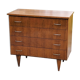 Vintage chest of drawers from the 50s/60s in oak 4 drawers feet bobbin