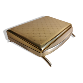 Beautiful art deco cigarette box in gold metal