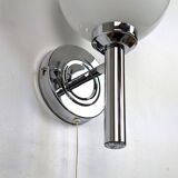 Pair of chrome wall lights