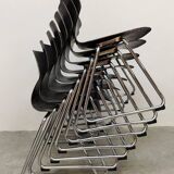 Vintage Pagwood stacking chairs Flötotto 1960