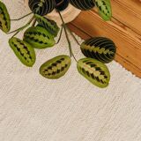 Tapis en coton recycle ecru 150 x 100 cm
