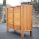 Solid wood sideboard from Regain, wooden storage unit with 2 doors and 2 drawers, living room furniture