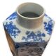 White and blue porcelain tea pot circa 1950