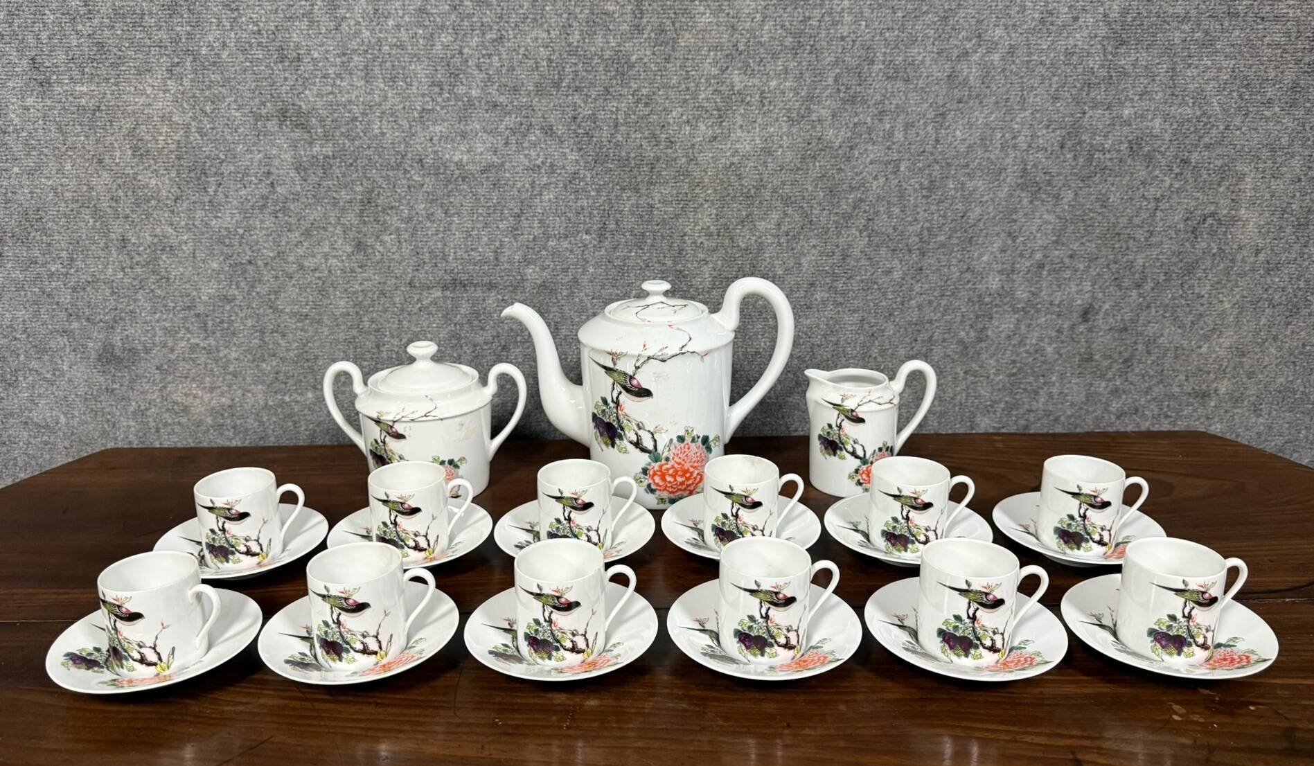 limited edition tea set in Limoges porcelain