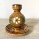 Ceramic thumb candle holder - floral decoration - Alsace