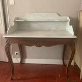 Old wooden and marble dressing table