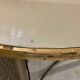Table basse ronde miroir vintage