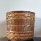 Large vintage wicker and rattan cache pot
