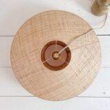 Woven rattan pendant light