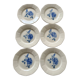 6 flat plates old Digoin & Sarreguemines decoration "blue rose"