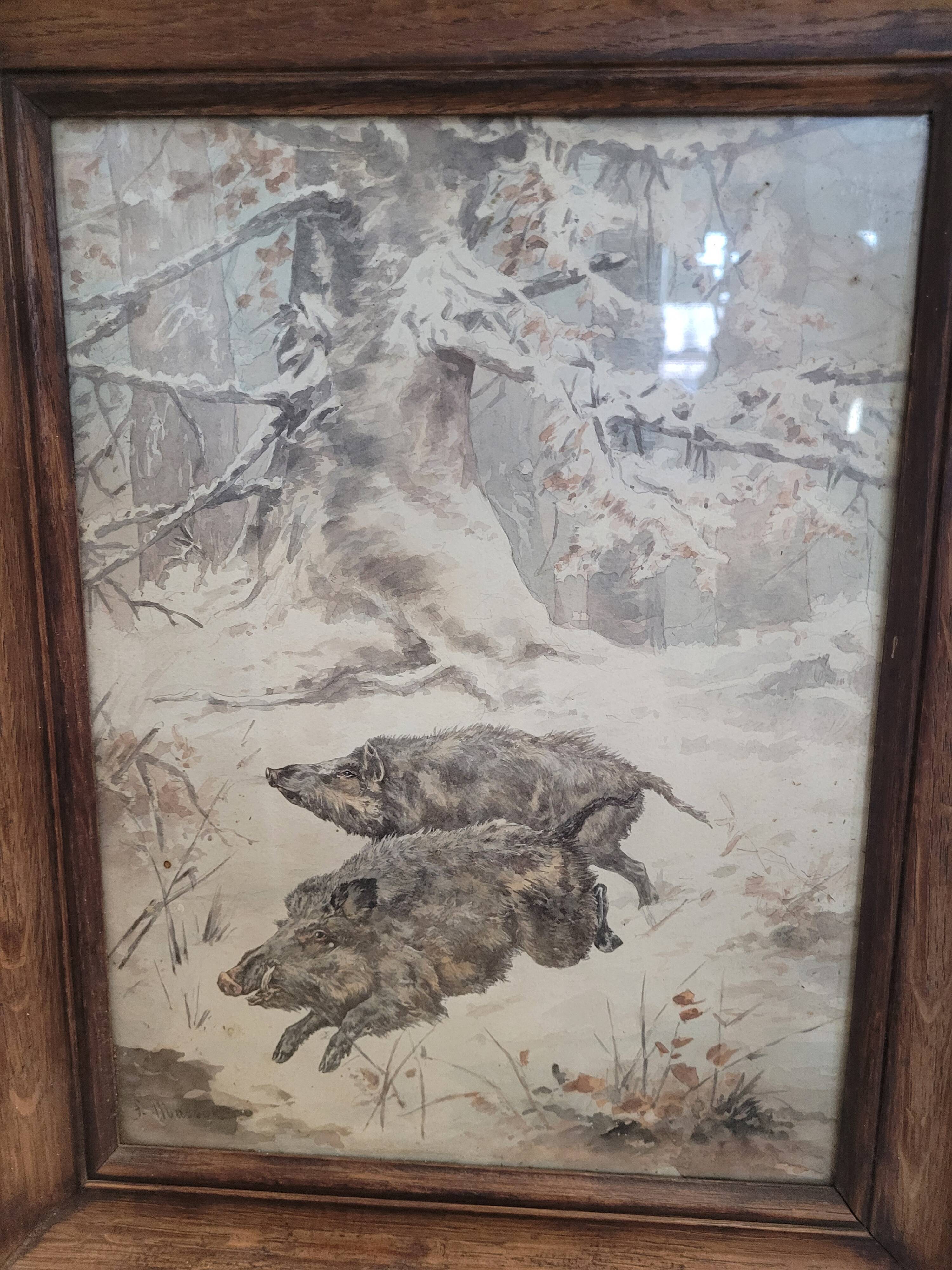 Pair of paintings