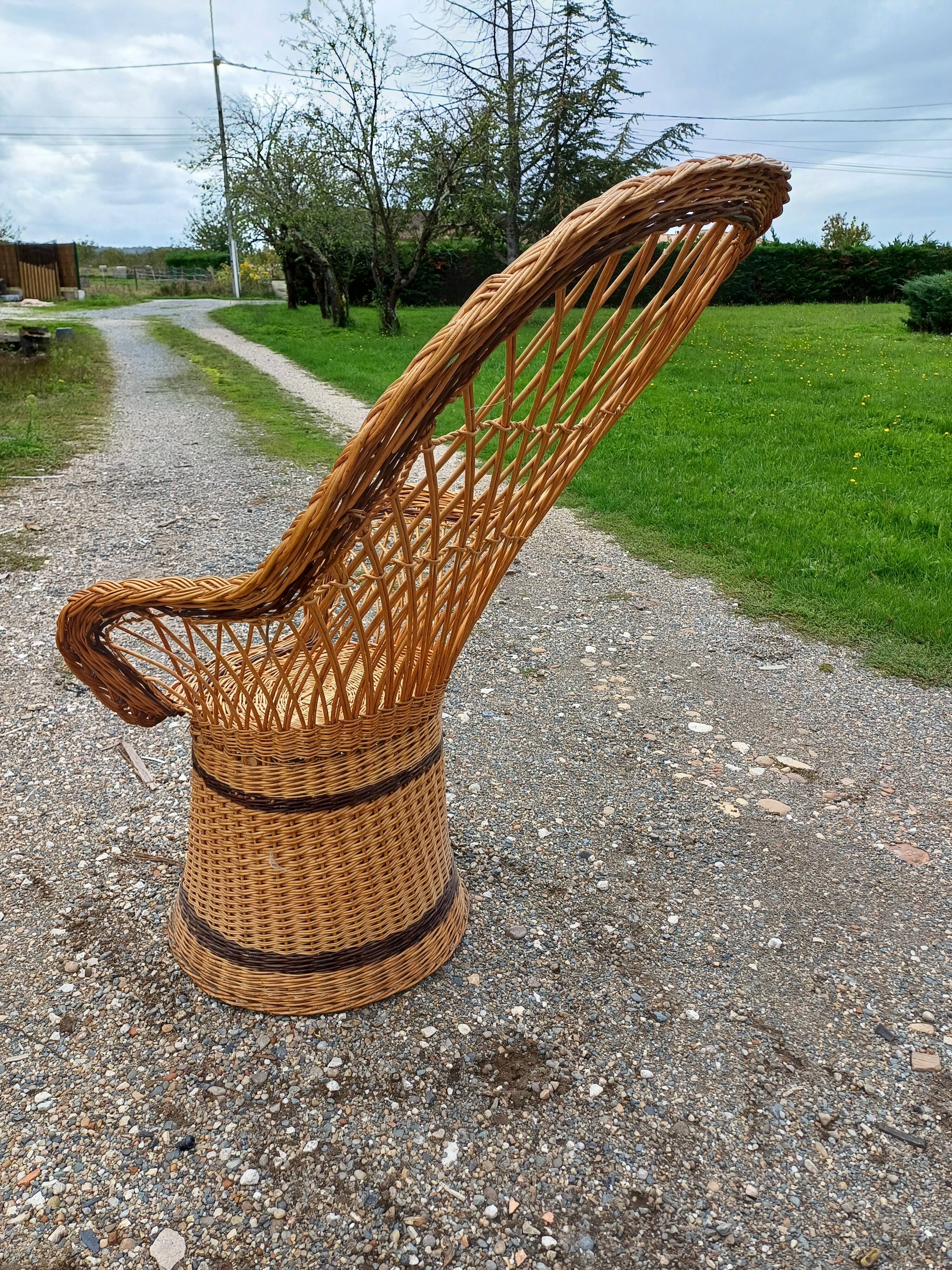 Emmanuelle wicker armchair