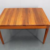 1960s Solid Teak Extendable Dining Table by Glostrup Mobelfabrik, Denmark