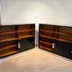 Vintage Bauhaus Office Cabinet in Black Lacquer and Mahogany, 1930