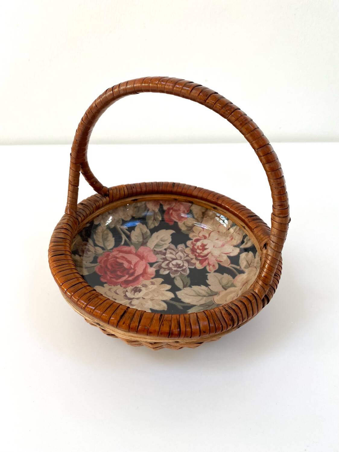 Rattan storage basket from the 50s/60s