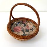 Rattan storage basket from the 50s/60s