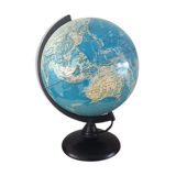 Bright earth globe blue world