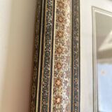 Ornithological painting, marquetry frame