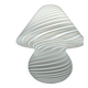 White striped Murano mushroom lamp / swirl – Vintage 1970 – Perfect