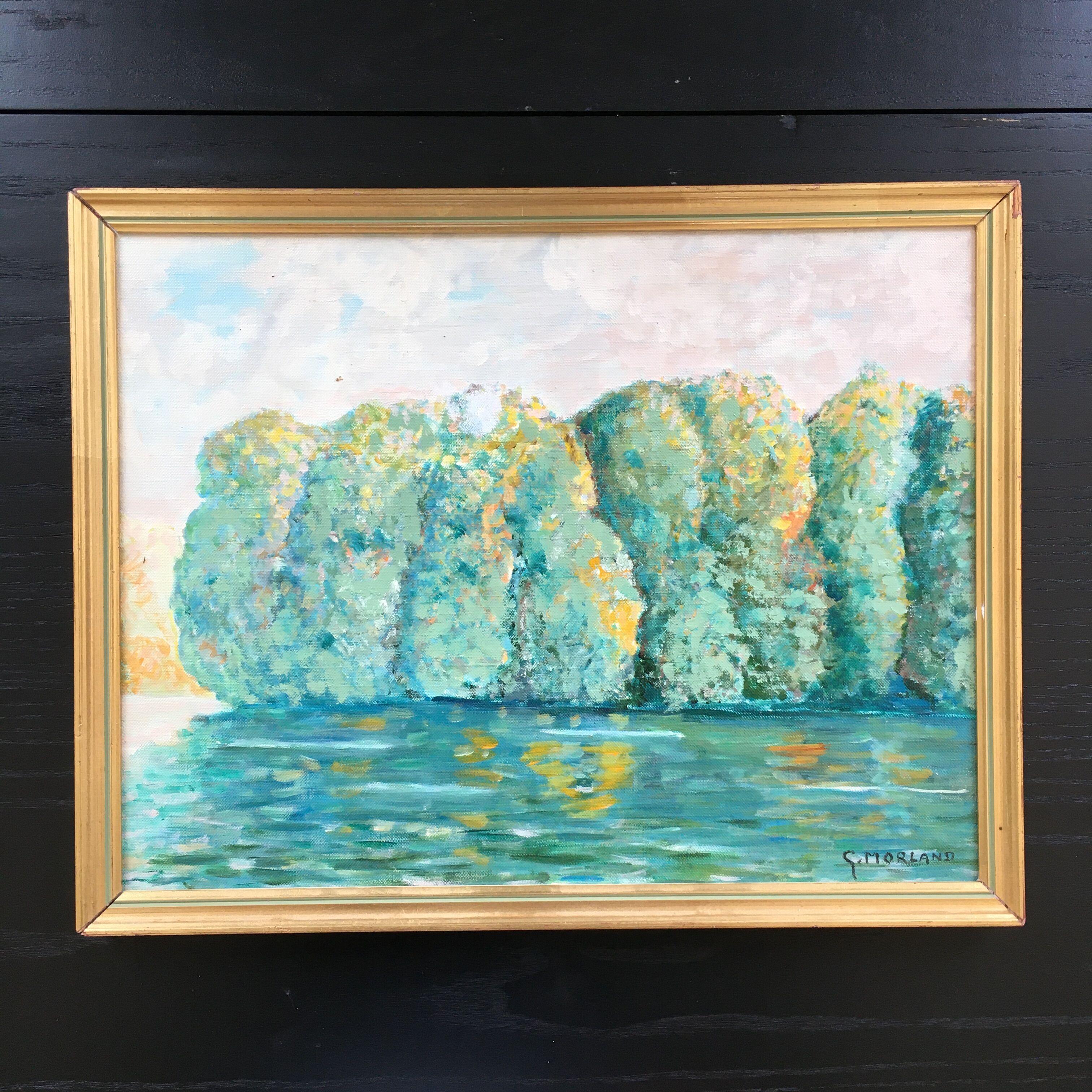 Painting of the Seine in the sun