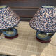 Paire de lampes canards en étain et laiton années 60