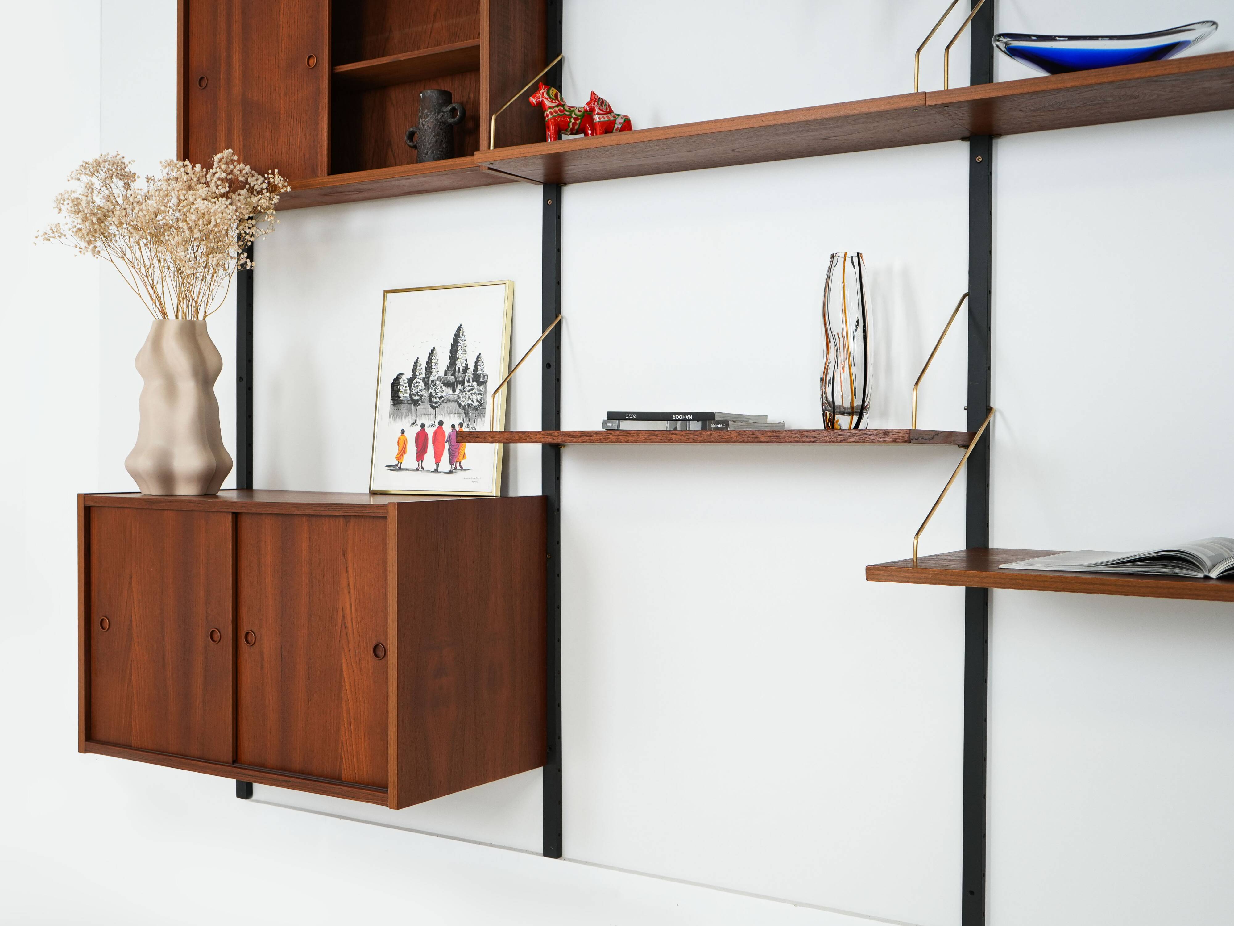 Teak system bookcase, Danish design, 1960s, production: Denmark