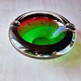 Multicoloured ashtray, Murano 1970.