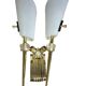 Vintage 1950s butterfly wall light pairs by Arlus.