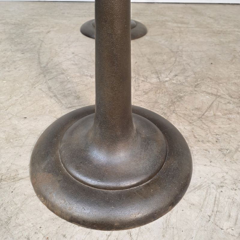 Superb cast iron and Carrara marble display table from a chocolate factory circa 1900