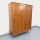 Vintage oak wardrobe from the 1960s.