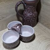 Austruy pitcher and dish set
