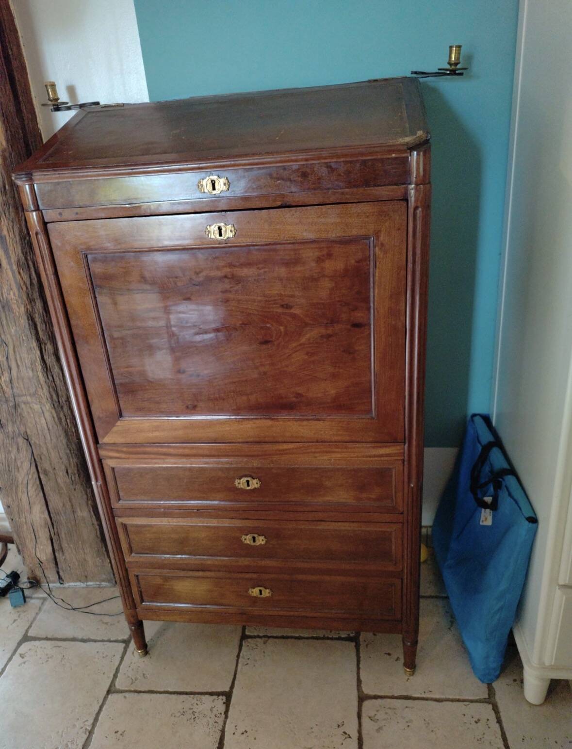 Stamped XVIII century Louis XVI secretary
