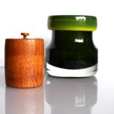 Mid-century modern Scandinavian design, a Green "Oxid" glass vase, Åseda