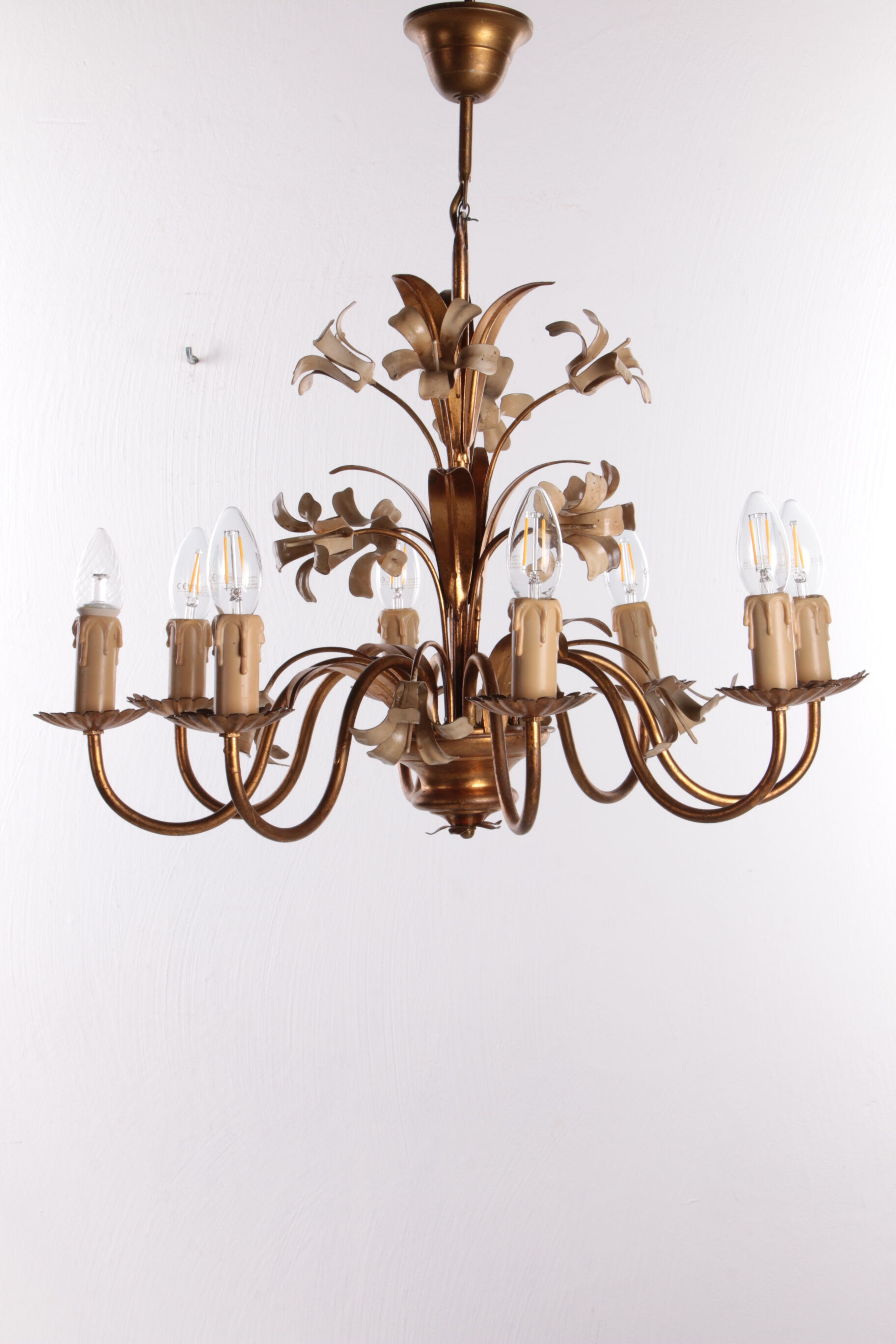 Italian hollywood regency chandelier 1960s