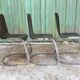 Chairs in plexiglas with chrome metal base