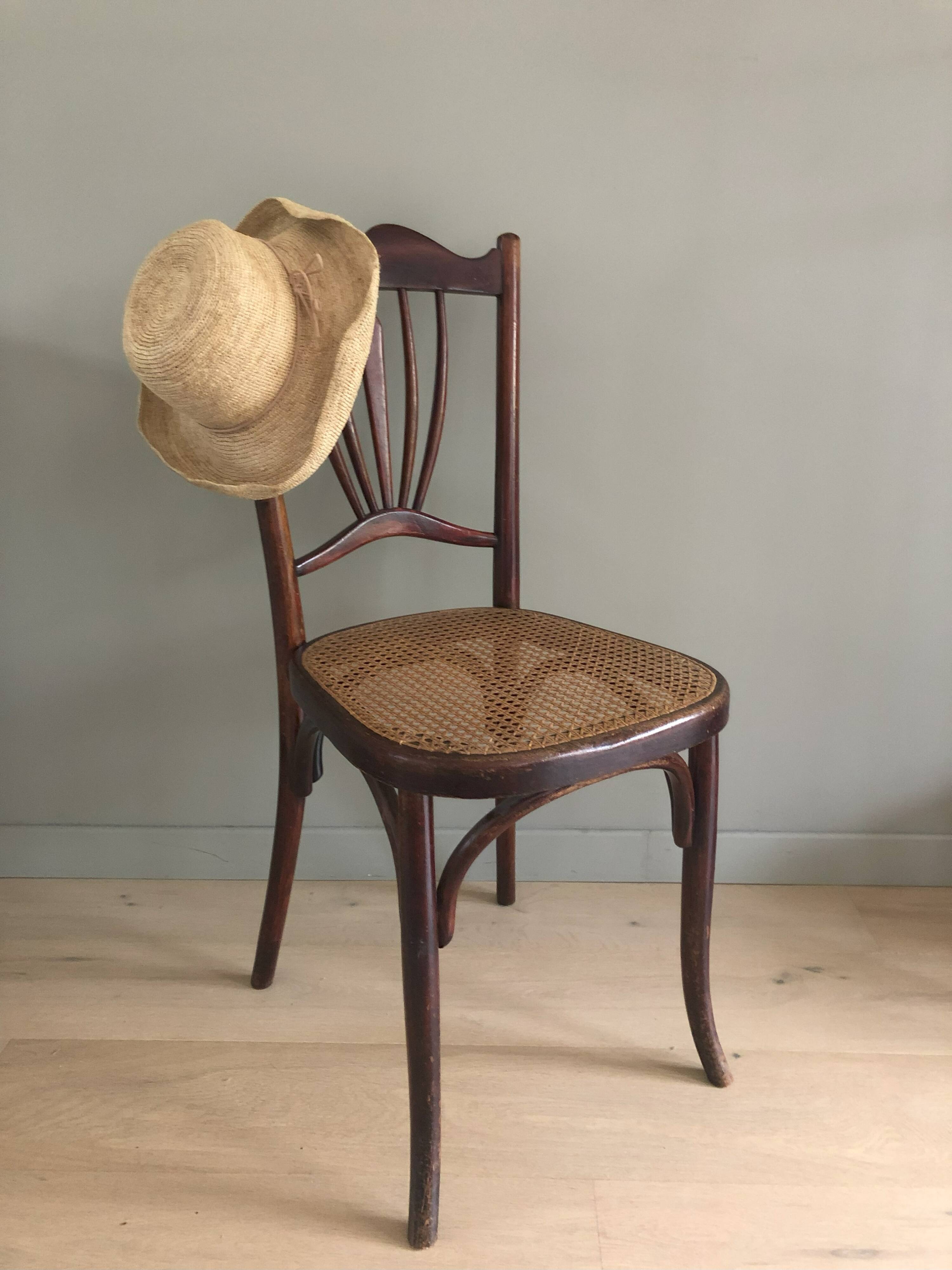 Vintage caned bistro chair