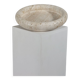 Vintage mid century handmade italian travertine stone bowl